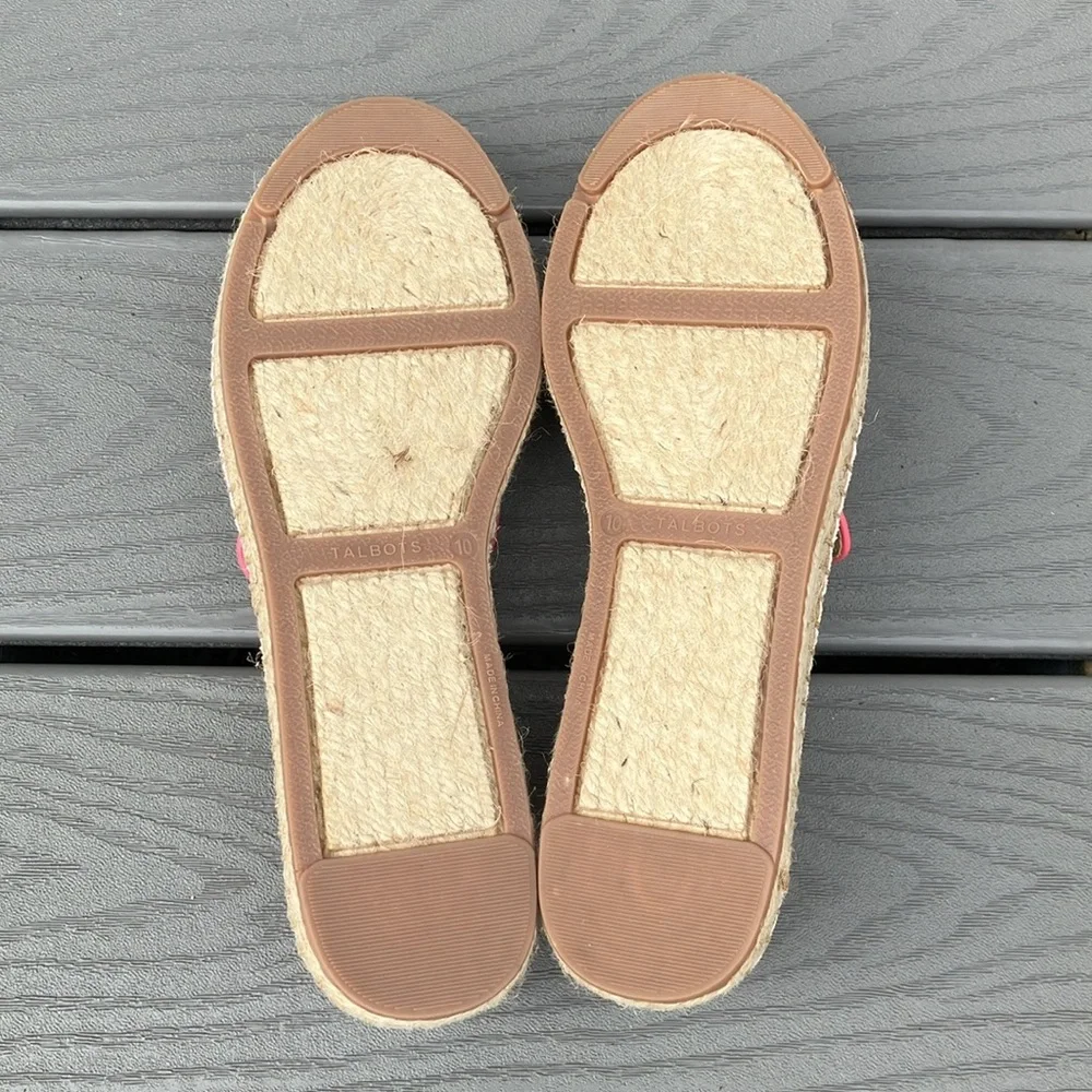 Talbot Closed Toe Espadrilles Flats Loafer Shoe Striped Multicolor Size 10 NWOT